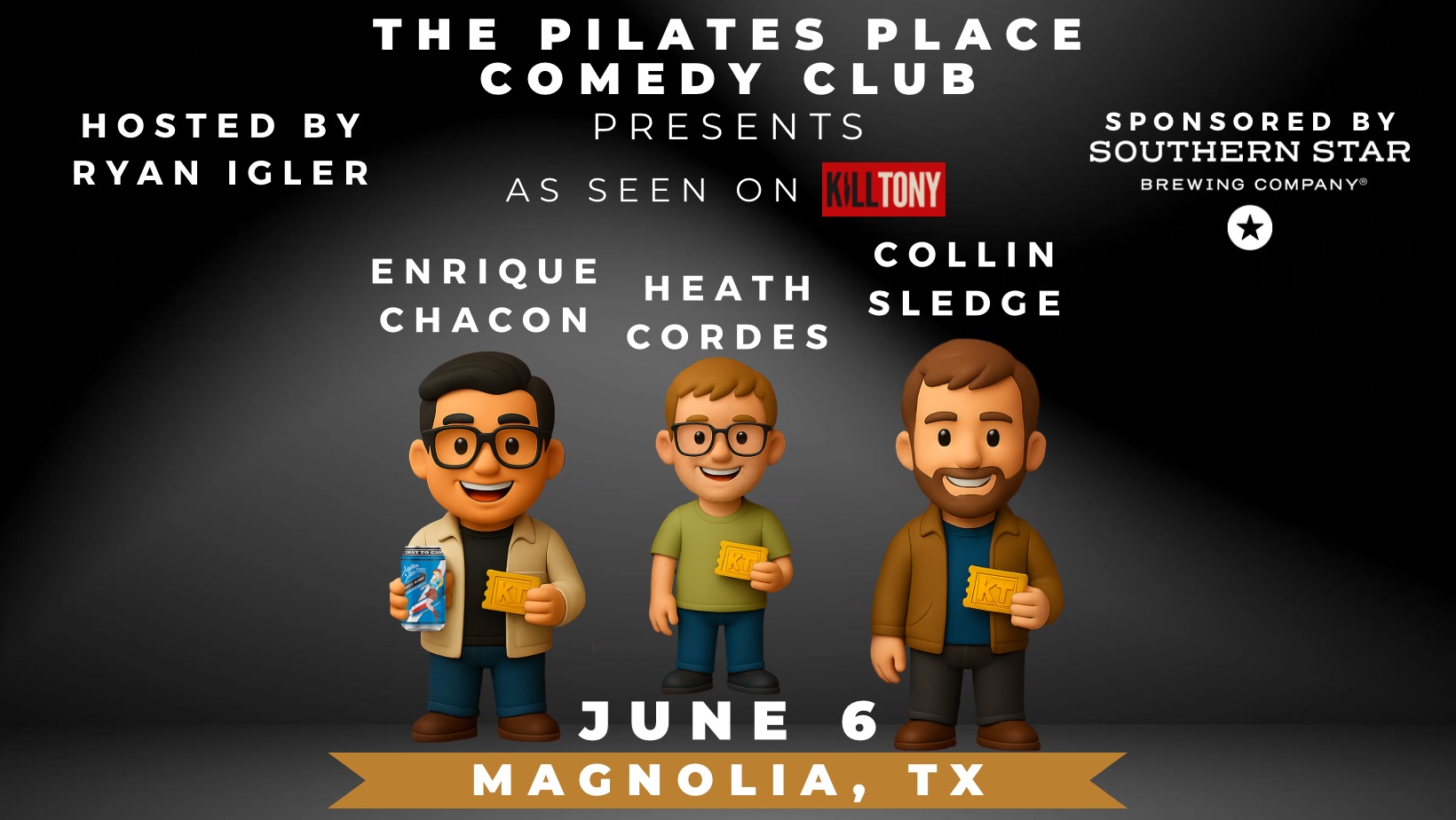 Enrique Chacon, Heath Cordes, and Collin Sledge - As Seen on Kill Tony!